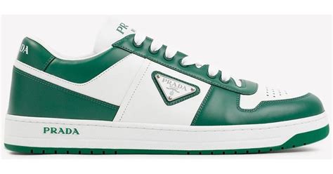 prada downtown sneakers green|high top prada sneakers.